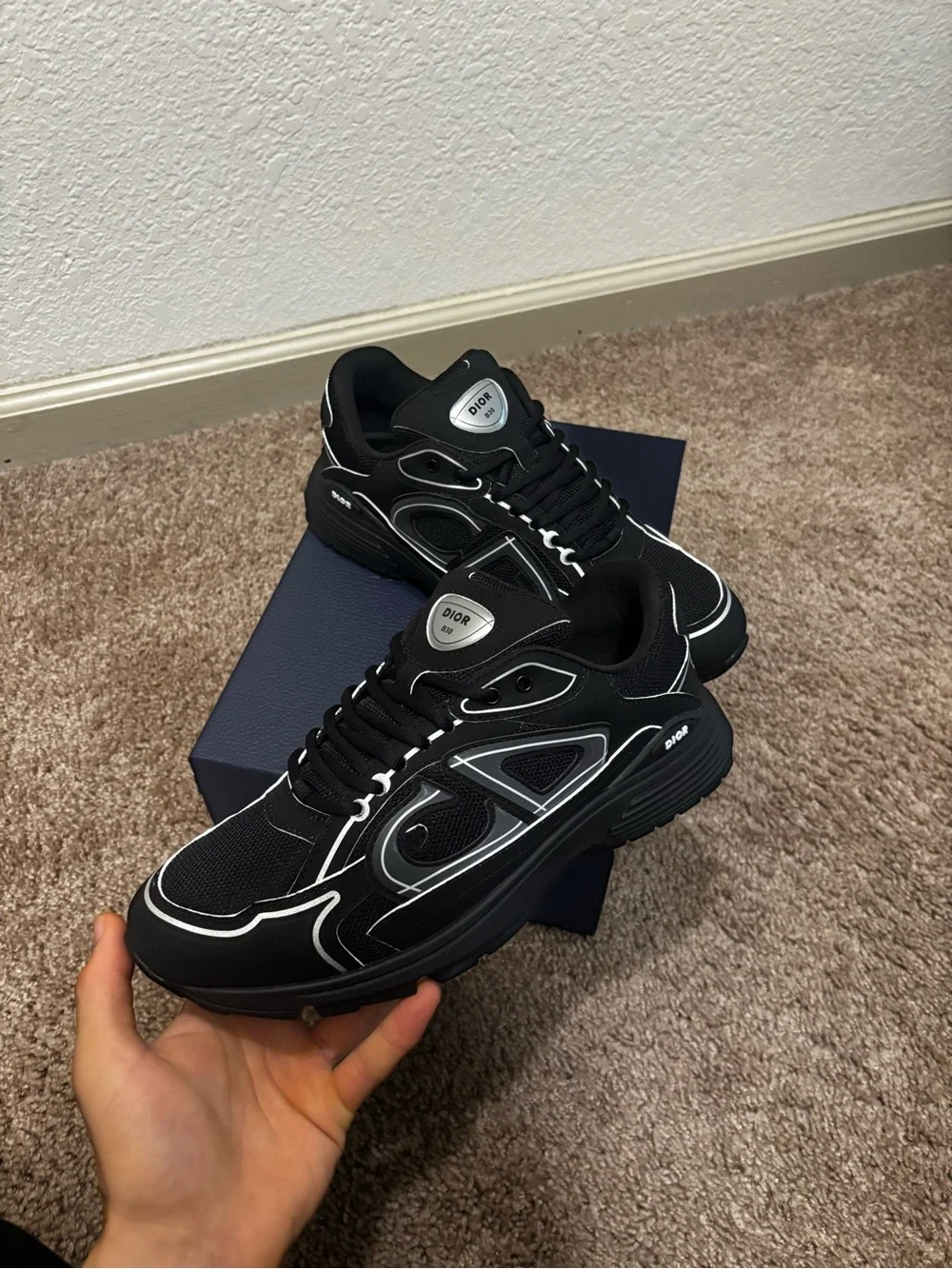 DC Black Low-Top Sneakers with White Trim